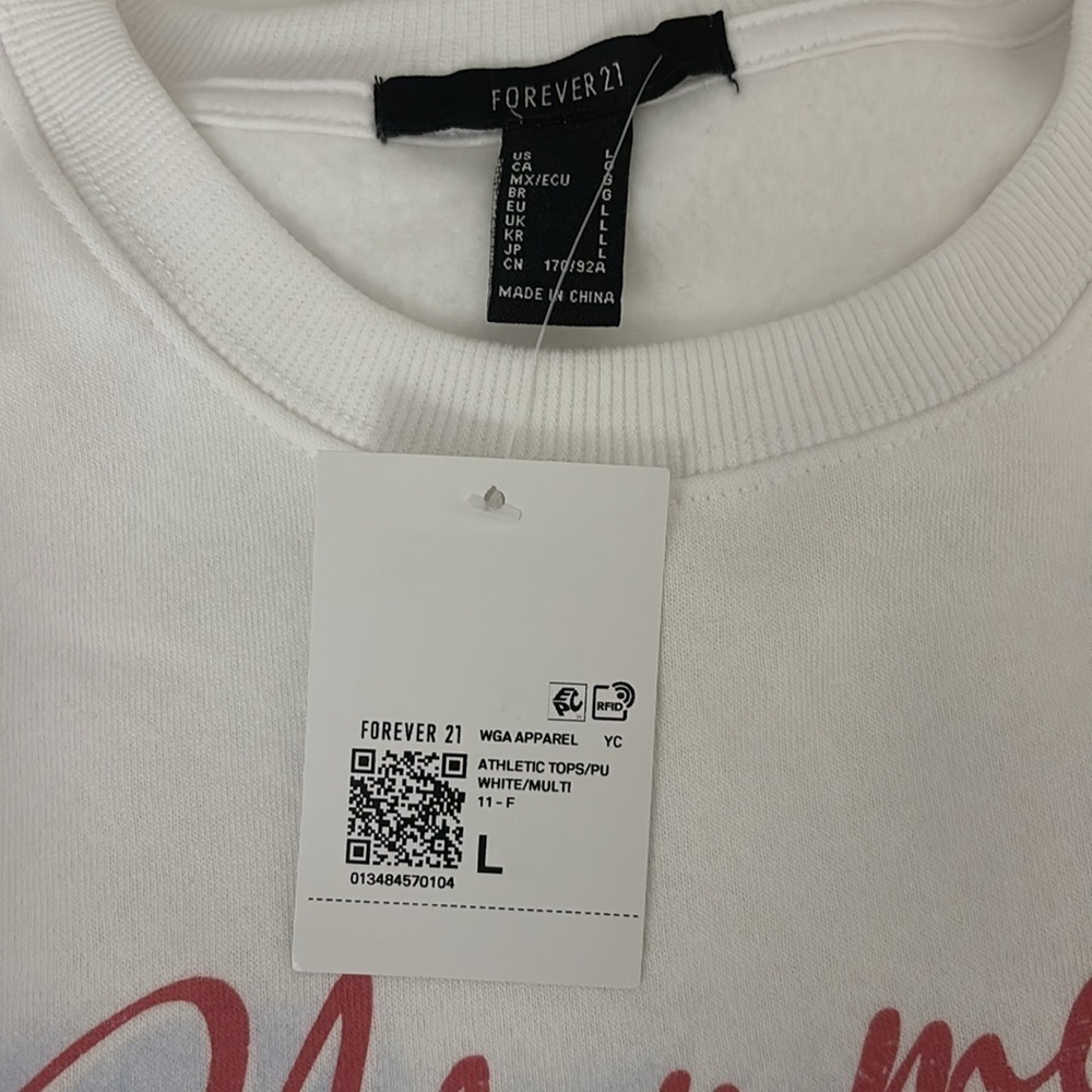 NWT California Graphic Pullover Crewneck Sweatshirt White Mammoth Bound Apres - Picture 5 of 5